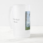 Gehakte palmbomen matglas bierpul (Voorkant links)