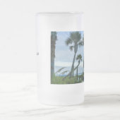 Gehakte palmbomen matglas bierpul (Center)