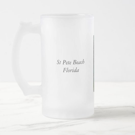 Gehakte palmbomen matglas bierpul (Links)