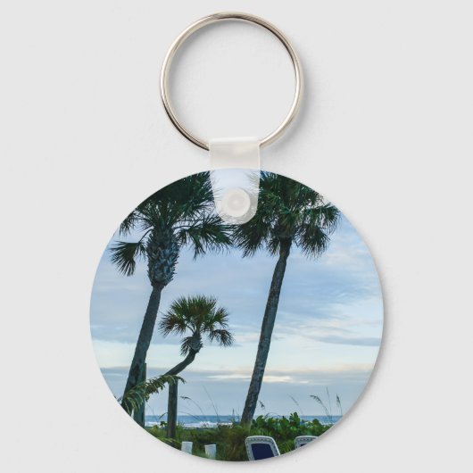 Gehakte palmbomen sleutelhanger (Voorkant)