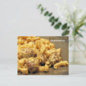 Gehakte pasta Alfredo Briefkaart (Staand voorkant)