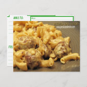 Gehakte pasta Alfredo Briefkaart (Voorkant / Achterkant)