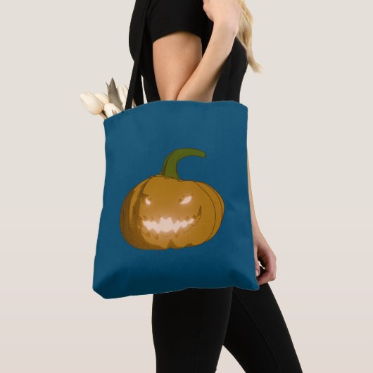 Gehakte pompoen Canvas tas – Halloween Edition (Dichtbij)