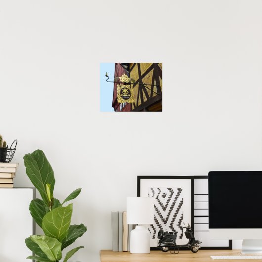 Gehakte pretzel met cupids poster (Thuiskantoor)