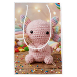 Gehakte Roze Axolotl Pastelkleurige Snoep Verjaard Medium Cadeauzakje