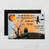 Gehakte scène - 3x5 Halloween Partij nodigt uit Kaart (Voorkant / Achterkant)