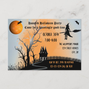 Gehakte scène - 3x5 Halloween Partij nodigt uit Kaart