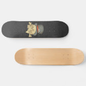 Gehakte schedel en Botten die kaarten afspelen Mys Persoonlijk Skateboard (Horizontaal)