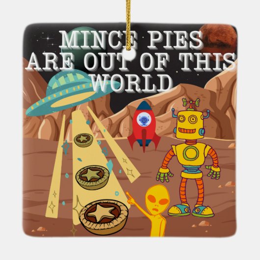 Gehakte taarten zijn uit deze wereld keramisch ornament (Achterkant)