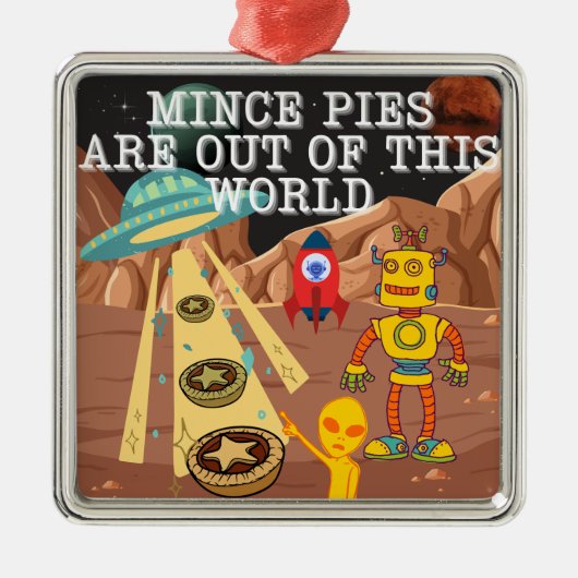 Gehakte taarten zijn uit deze wereld metalen ornament (Voorkant)