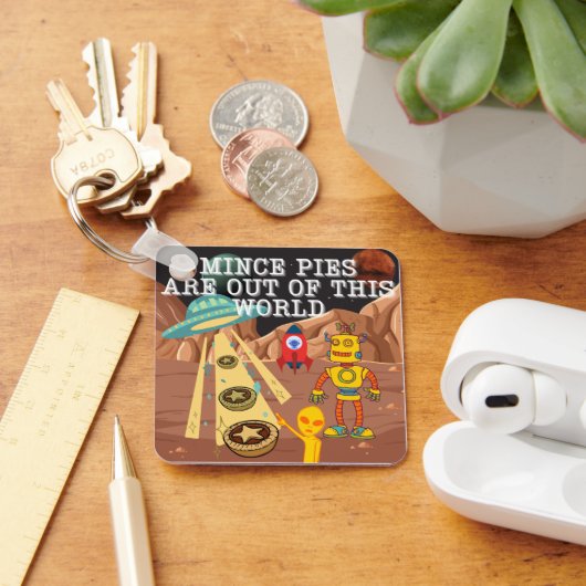 Gehakte taarten zijn uit deze wereld sleutelhanger (Bureau)