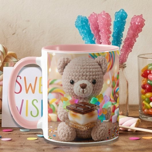 Gehakte Teddybeer met S'more Gepersonaliseerd Mok