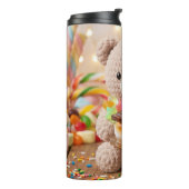 Gehakte teddybeer met S'more gepersonaliseerd Thermosbeker (Gedraaid links)