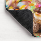 Gehakte Teddybeer met S'more Whimsy Muismat (Hoek)