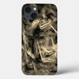 Gehakte vierkanten gekleurd met 'verkeerde borstel Case-Mate iPhone case