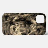Gehakte vierkanten gekleurd met 'verkeerde borstel Case-Mate iPhone case (Achterkant (horizontaal))