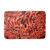 Gehakte vierkanten gespiegeld in koraal afbeelding badmat (Voorkant)