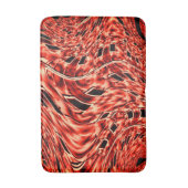 Gehakte vierkanten gespiegeld in koraal afbeelding badmat (Voorkant Verticaal)