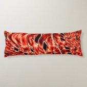 Gehakte vierkanten gespiegeld in koraal afbeelding lichaamskussen (Achterkant)