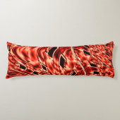 Gehakte vierkanten gespiegeld in koraal afbeelding lichaamskussen (Voorkant)