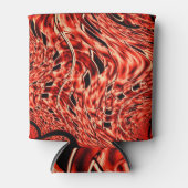 Gehakte vierkanten, gespiegeld in koraal of bruin blikjeskoeler (Voorkant)