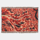 Gehakte vierkanten, gespiegeld in koraal of bruin deken (Voorkant)