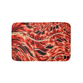 Gehakte vierkantjes, gespiegeld in badmat voor kor