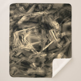 Gehakte vierkantjes met 'verkeerde penseelstreken' sherpa deken