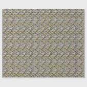 Gehakte Witte Madeliefjes Lente Wilde Bloemen Cadeaupapier (Vlak)