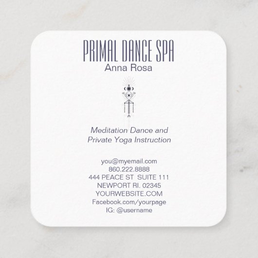 *~* Gehalte Waterverf. Shaman Primal Aztec Tribal Vierkante Visitekaartje (Achterkant)