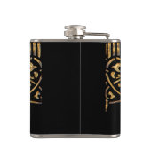  gehamerd goud op zwart heupfles (Achterkant)