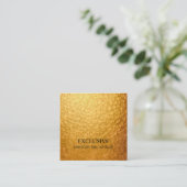 Gehamerd Goud Zwart Stijlvolle exclusieve foto Vierkante Visitekaartje (Staand voorkant)