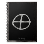 Gehammerde zilvervormde planeet Aarde-symbool Notitieboek (Voorkant)