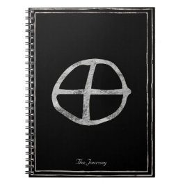 Gehammerde zilvervormde planeet Aarde-symbool Notitieboek