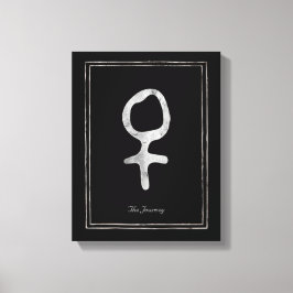Gehammerde zilvervormde planeet Venus-symbool Canvas Afdruk
