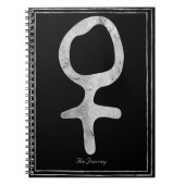 Gehammerde zilvervormde planeet Venus-symbool Notitieboek (Voorkant)