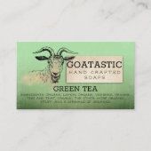 Gehandgemaakt geitenmelk Zeepbad kruidengroene the Visitekaartje (Voorkant)