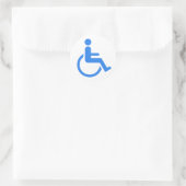 Gehandicapt blauw ontwerp! ronde sticker (Tas)