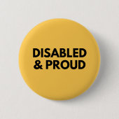 Gehandicapt En Trots - Gehandicapten Trots Ronde Button 5,7 Cm (Voorkant)