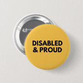 Gehandicapt En Trots - Gehandicapten Trots Ronde Button 5,7 Cm (Voorkant /achterkant)