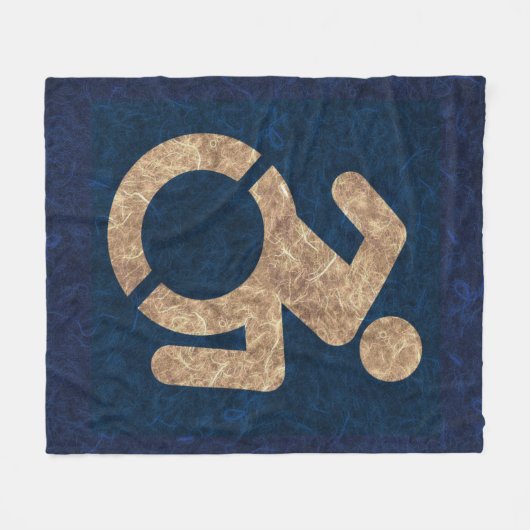 Gehandicapt gestructureerd fleece deken (Voorkant (Horizontaal))