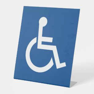 Gehandicapt Reclamebord Met Voetstuk