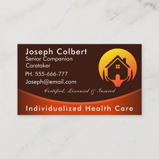 Gehandicapt Thuiszorgverlener Verpleegkundige Thui Visitekaartje (Voorkant)