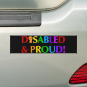 Gehandicapt & Trots Bumpersticker (Op auto)