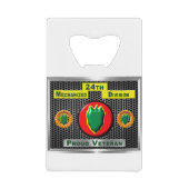 Gehandicapte 24e Mechanized Infantry Division Creditkaart Flessenopener (Voorkant)