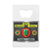 Gehandicapte 24e Mechanized Infantry Division Creditkaart Flessenopener (Achterkant)