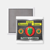 Gehandicapte 24e Mechanized Infantry Division Magneet (Voorkant / Achterkant)