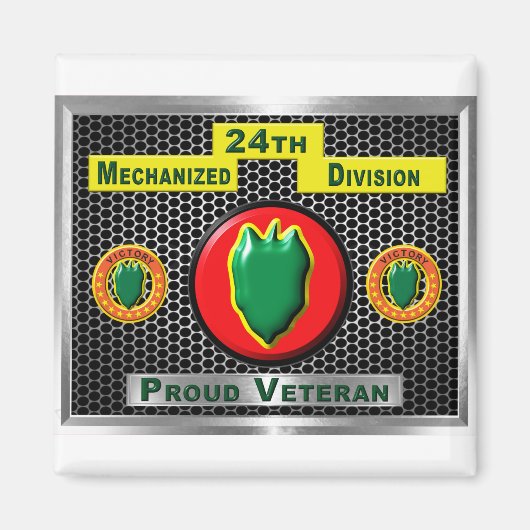 Gehandicapte 24e Mechanized Infantry Division Magneet (Voorkant)