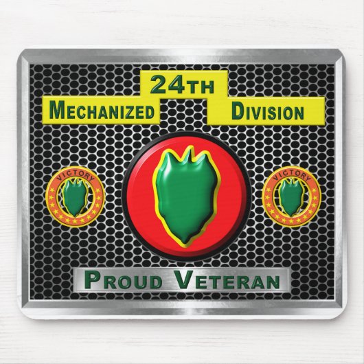 Gehandicapte 24e Mechanized Infantry Division Muismat (Voorkant)