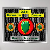 Gehandicapte 24e Mechanized Infantry Division Poster (Voorkant)